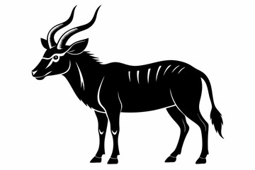 saola sihouette black vector