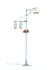 Vintage Street Lamp with Decorative Accents