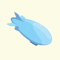 Stunning Isometric Illustration of a Futuristic Airship  A Modern Take on Classic Blimp Design