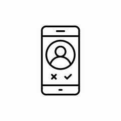 mobile calling app icon vector sign