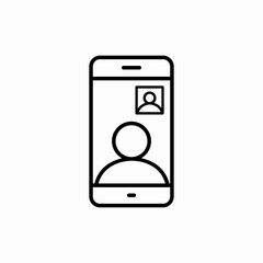 smartphone user call icon vector sign