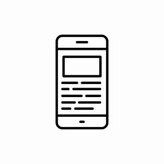phone news article reading icon vector sign