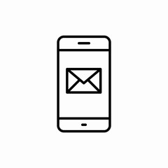 mobile email message notification icon vector sign