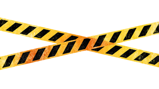 Caution yellow warning lines - Caution tape isolated template 
