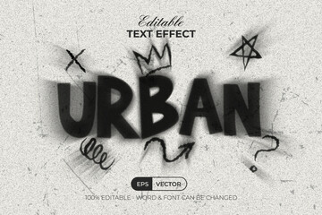 Urban Spray Editable Text Effect Blurry Burst Style.