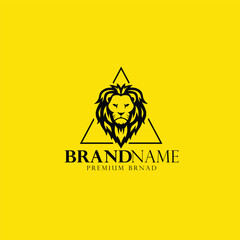 Minimalist Lion head logotype Icon