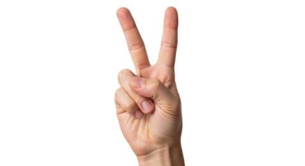 Isolated Hand Showing Victory Sign