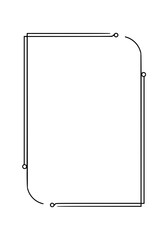 Isolated vector image of a frame for postcards and typography on transparent background, stylish minimalism 