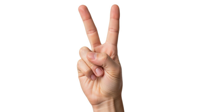 Isolated Hand Showing Victory Sign