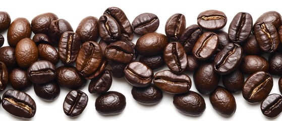 Roasted Coffee Beans Seamless Pattern Background