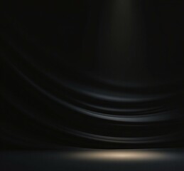 Dark Studio Background with Drapery