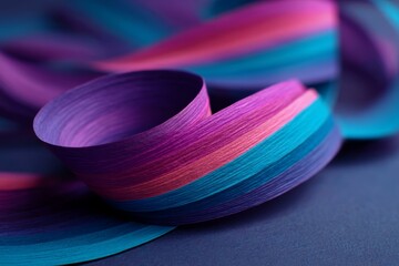 Colorful Paper Ribbon Abstract Design