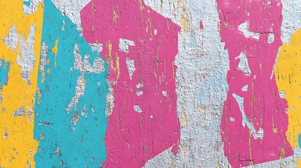 Abstract Peeling Paint Texture Background Bright Colors