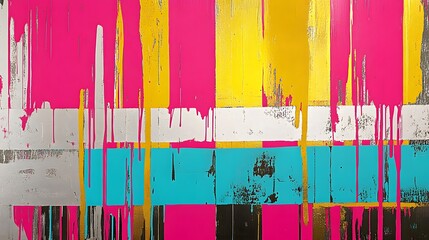 Abstract Colorful Dripping Paint Art Canvas Texture