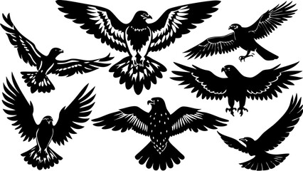 Vector Silhouette Animal Sets – Minimal Black Silhouettes on White Background