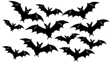 Vector Silhouette Animal Sets – Minimal Black Silhouettes on White Background