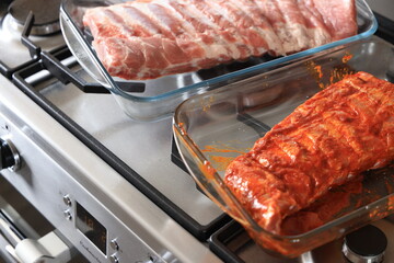 marinating pork ribs 