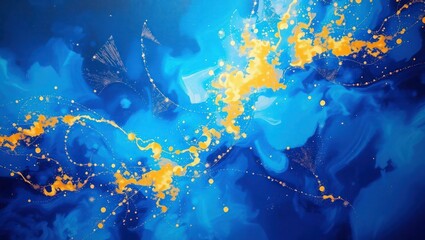 Fototapeta premium abstract blue background with waves