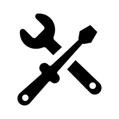 修理、メンテナンスのシルエットアイコン