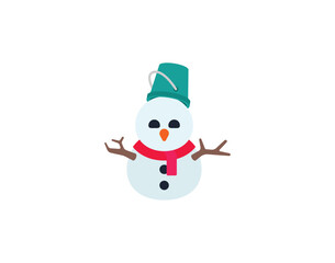 Snowman emoji icon. Vector snowman emoticon