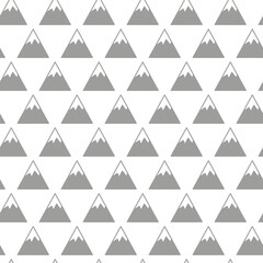 Mountains - geometric pattern. Seamless gray mountain pattern background. Vector design for fabric, paper, cover, wallpaper, textile, interior decor and other project.