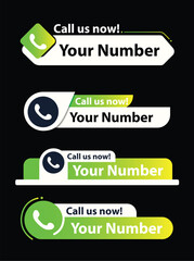 Modern Call to Action Buttons Design Templates for Your Number