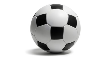 Fototapeta premium Classic Black and White Soccer Ball Isolated on White Background for Sports and Game Themes