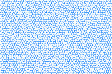 Abstract blue and white patterned background with intricate cell-like shapes