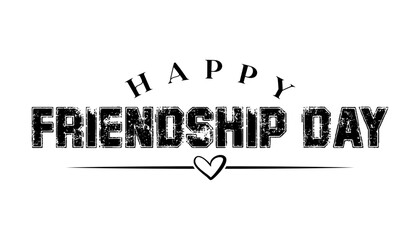 Happy Friendship Day typography lettering vector illustrator.