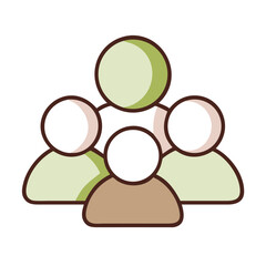 Group of people icons vector team