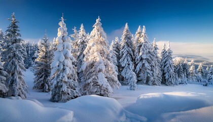 snow covered trees after a winter storm
