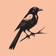 Minimalist bird logo icon