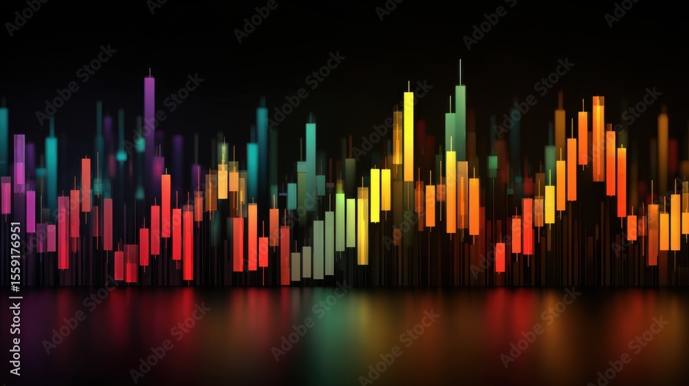 Poster a colorful line graph with many different colored lines. the graph is in black and white. the graph 