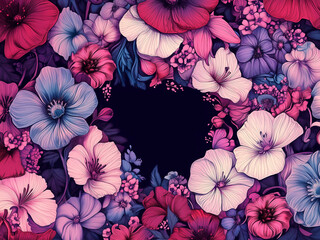Vibrant Floral Wreath in Bloom