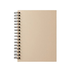 Notebook in Neutral: A spiral-bound notebook sits in perfect isolation, the blank pages of its cover beckoning with potential. the focus is on the minimalist design and promise of new beginnings. 