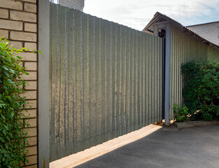 Sliding gates made of galvanized profile sheet