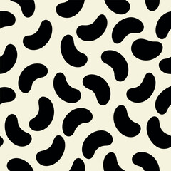 Abstract Vector Bean Shaped Seamless Pattern Background