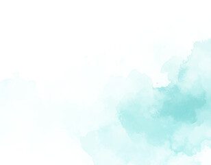 Obraz premium Watercolor Brush Stroke with Blue to Green Gradient