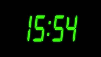 Countdown timer from 16 minute to 15 minute suitable for presentations, educational. The minimalist design ensures seamless integration with any video.