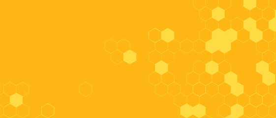 Yellow Hexagon Background — Abstract Honeycomb Pattern Design