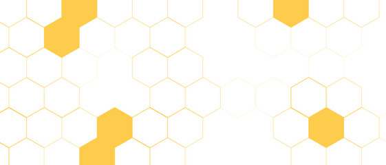 Yellow Hexagon Background — Abstract Honeycomb Pattern Design