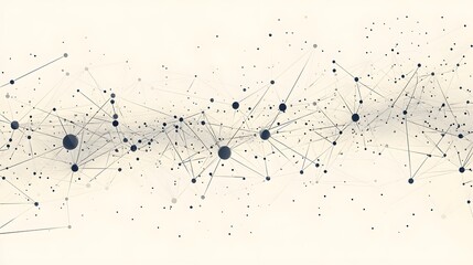 Obraz premium Abstract Network Connection Dots Lines Digital Technology Background