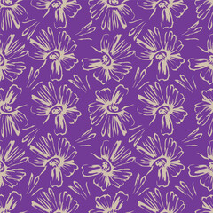 Ditsy Flowers Seamless Pattern. Fashionable print for textiles, wallpaper and packaging.
