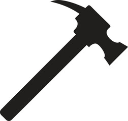 Essential Tools Hammer Silhouette Design, Construction Icon, DIY Project