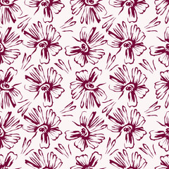 Ditsy Flowers Seamless Pattern. Fashionable print for textiles, wallpaper and packaging.
