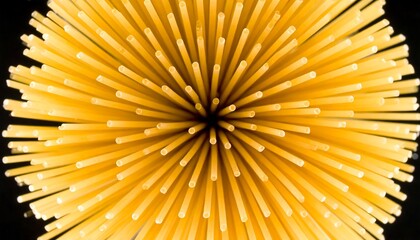 Spaghetti starburst shape with fine texture illuminated by soft lighting