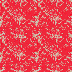Ditsy Flowers Seamless Pattern. Fashionable print for textiles, wallpaper and packaging.

