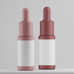 Dual Dropper Bottle Mockup