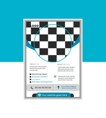 Corporate creative colorful business flyer ,vector template design, abstract business flyer, flyer in A4 with colorful business proposal ,IT company flyer and editable vector template design.