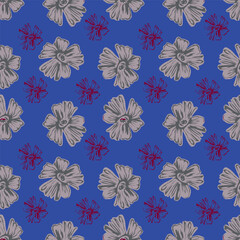 Ditsy Flowers Seamless Pattern. Fashionable print for textiles, wallpaper and packaging.
